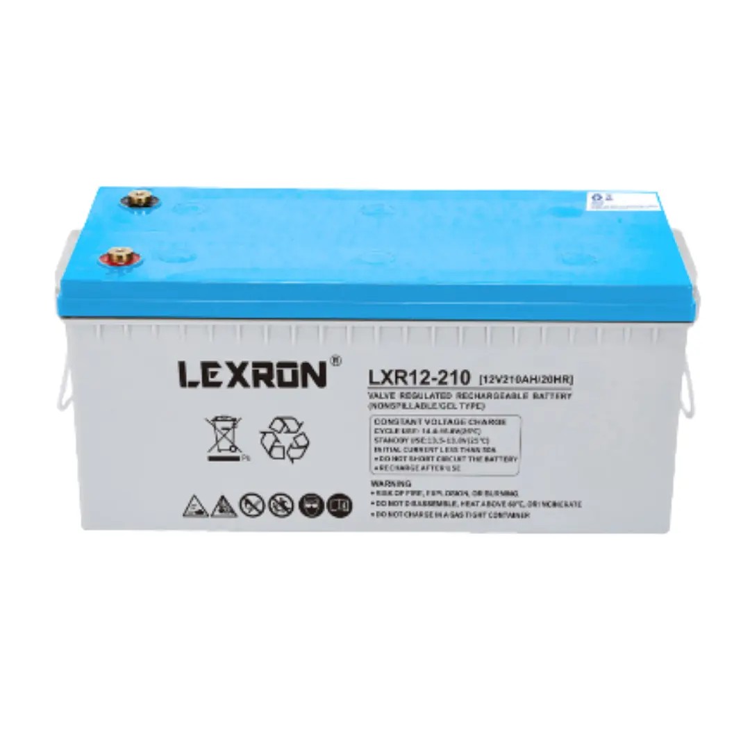  Lexron 12V 210 Ah Tam Kapalı Bakımsız Jel Akü (Deep Cycle) image