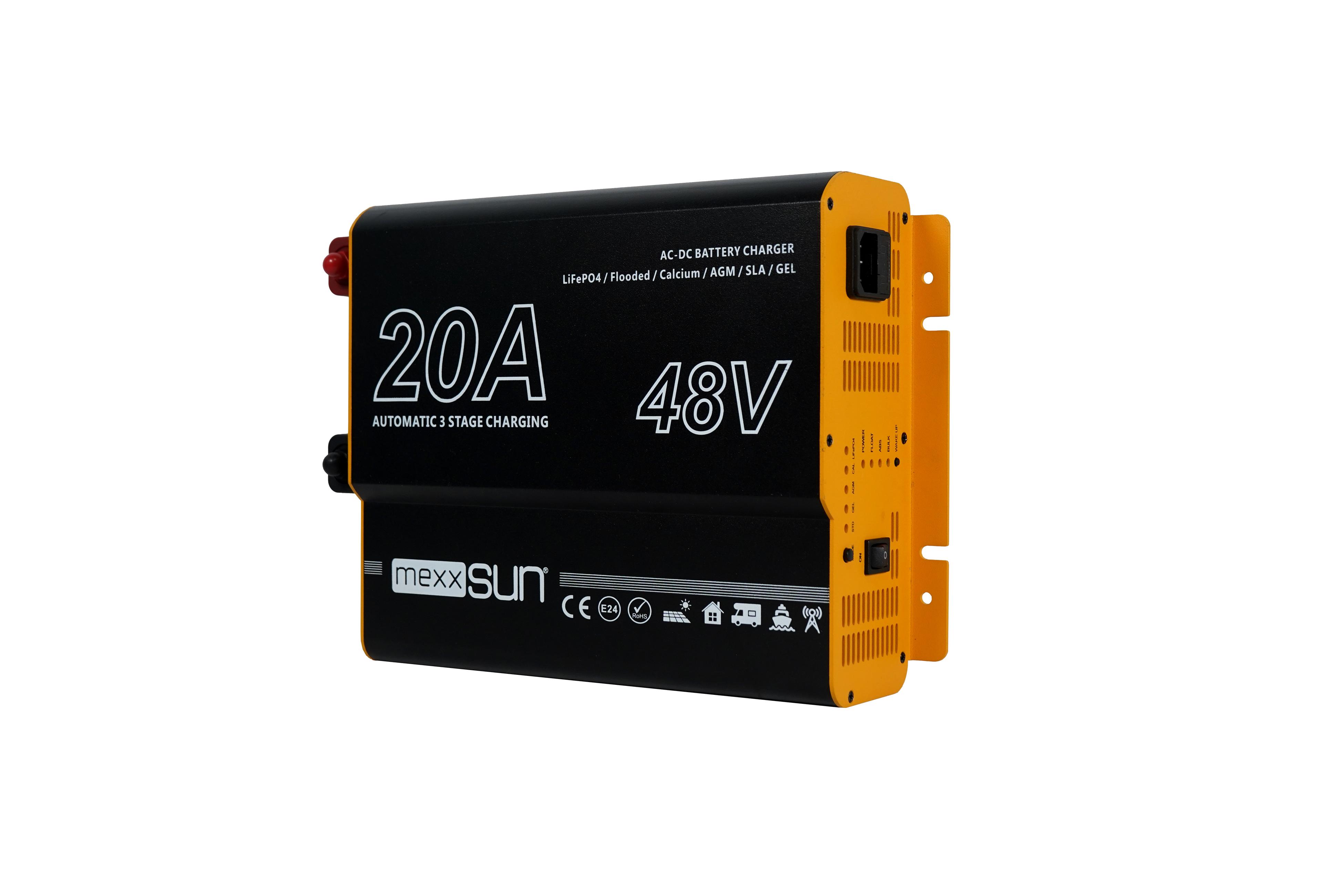 Mexxsun 48V 20A AC-DC Akü Şarj Cihazı | Off-Grid & Telekom & Forklift