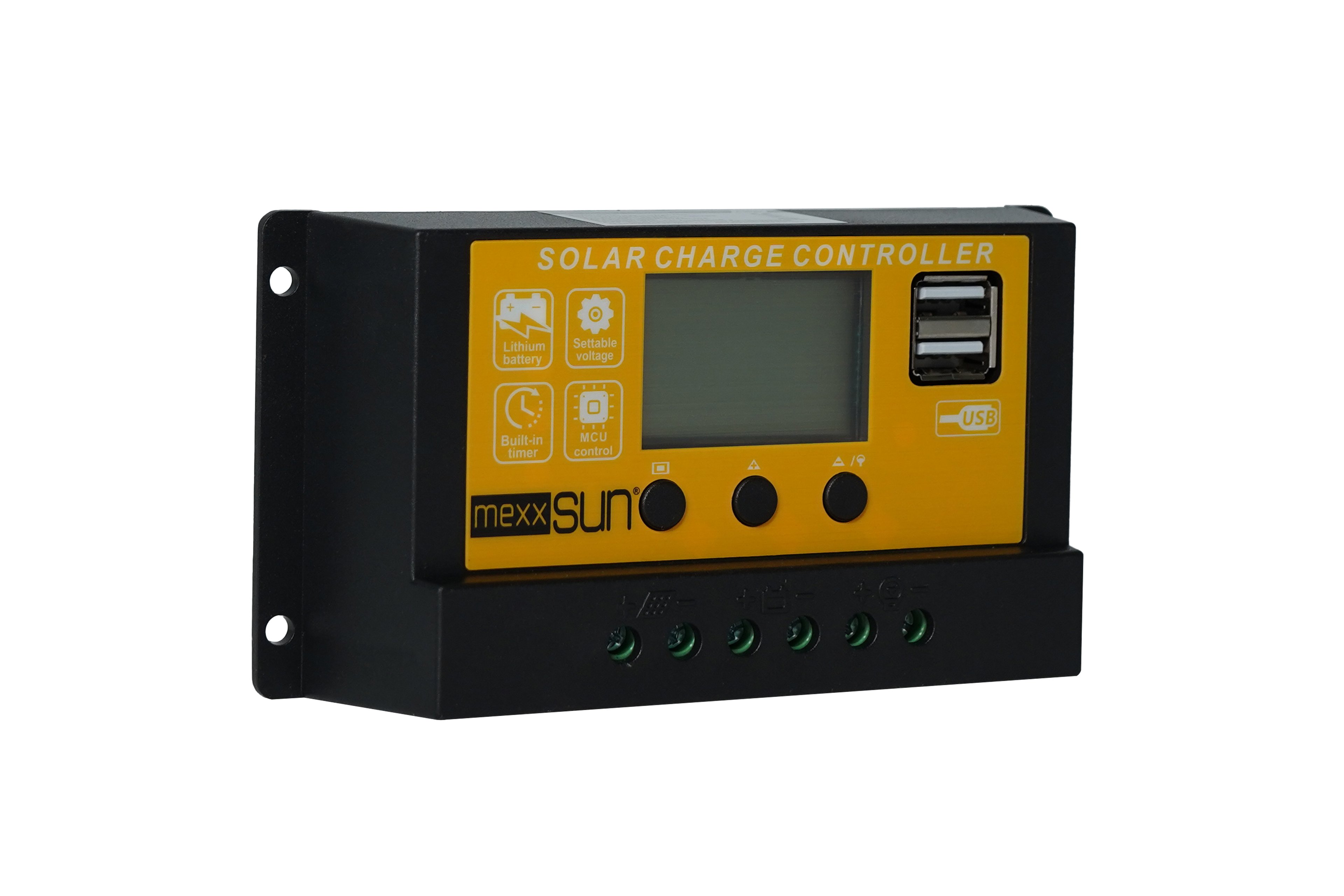 Mexxsun AT-10 10A 12/24V PWM Solar Şarj Kontrol Cihazı | USB Çıkışlı