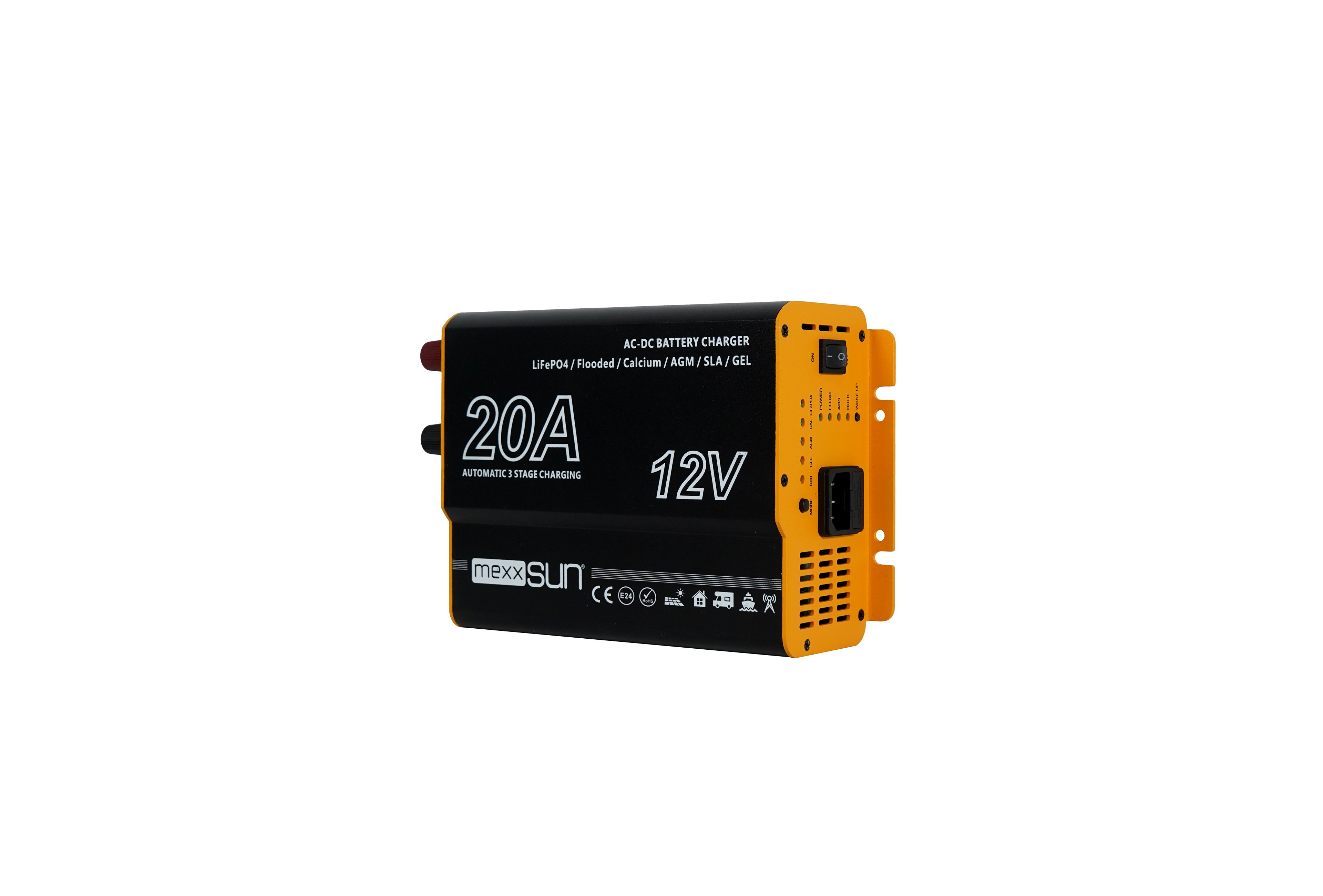 Mexxsun 12V 20A AC-DC Akü Şarj Cihazı | Karavan, Tekne & Ev