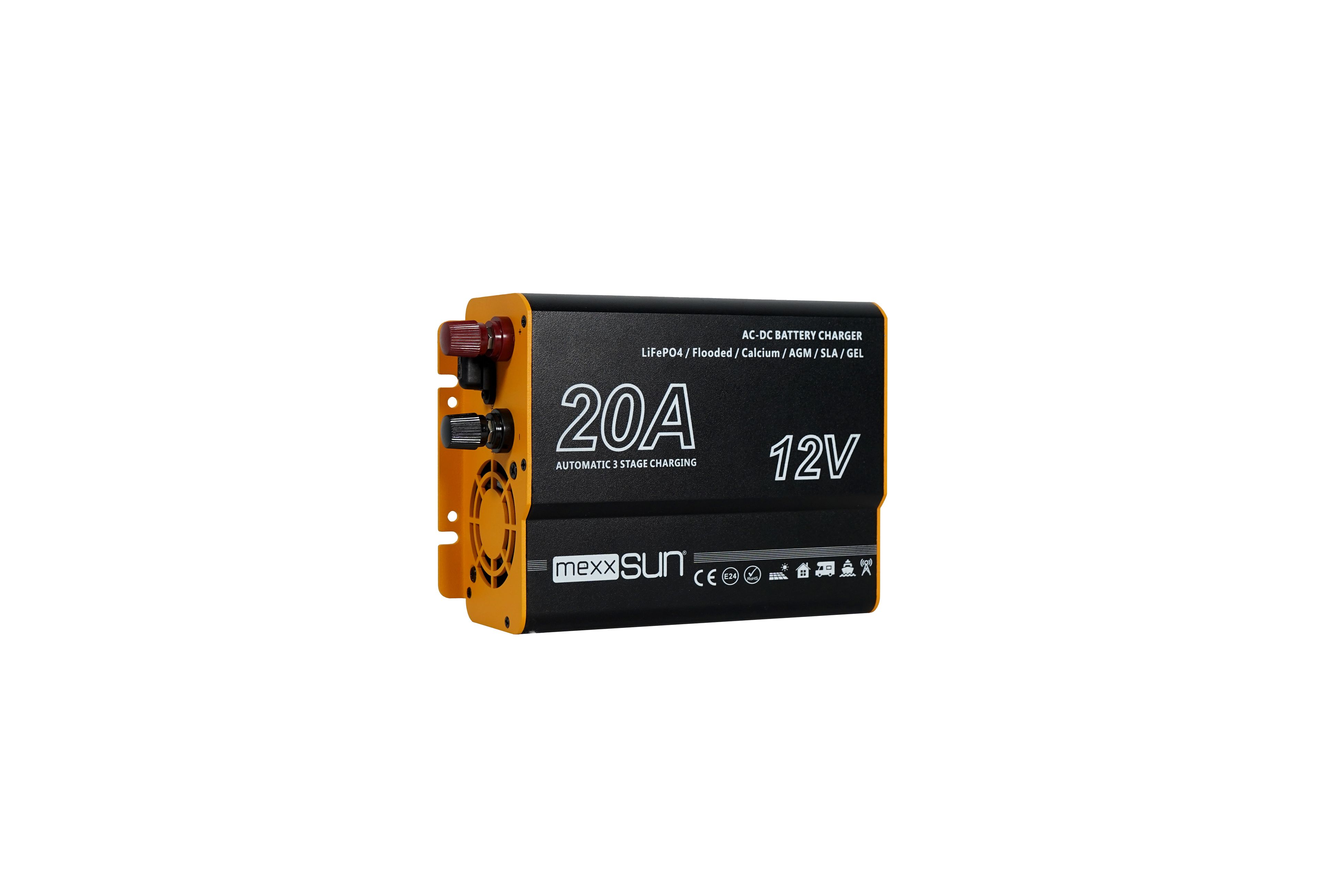 Mexxsun 12V 20A AC-DC Akü Şarj Cihazı | Karavan, Tekne & Ev