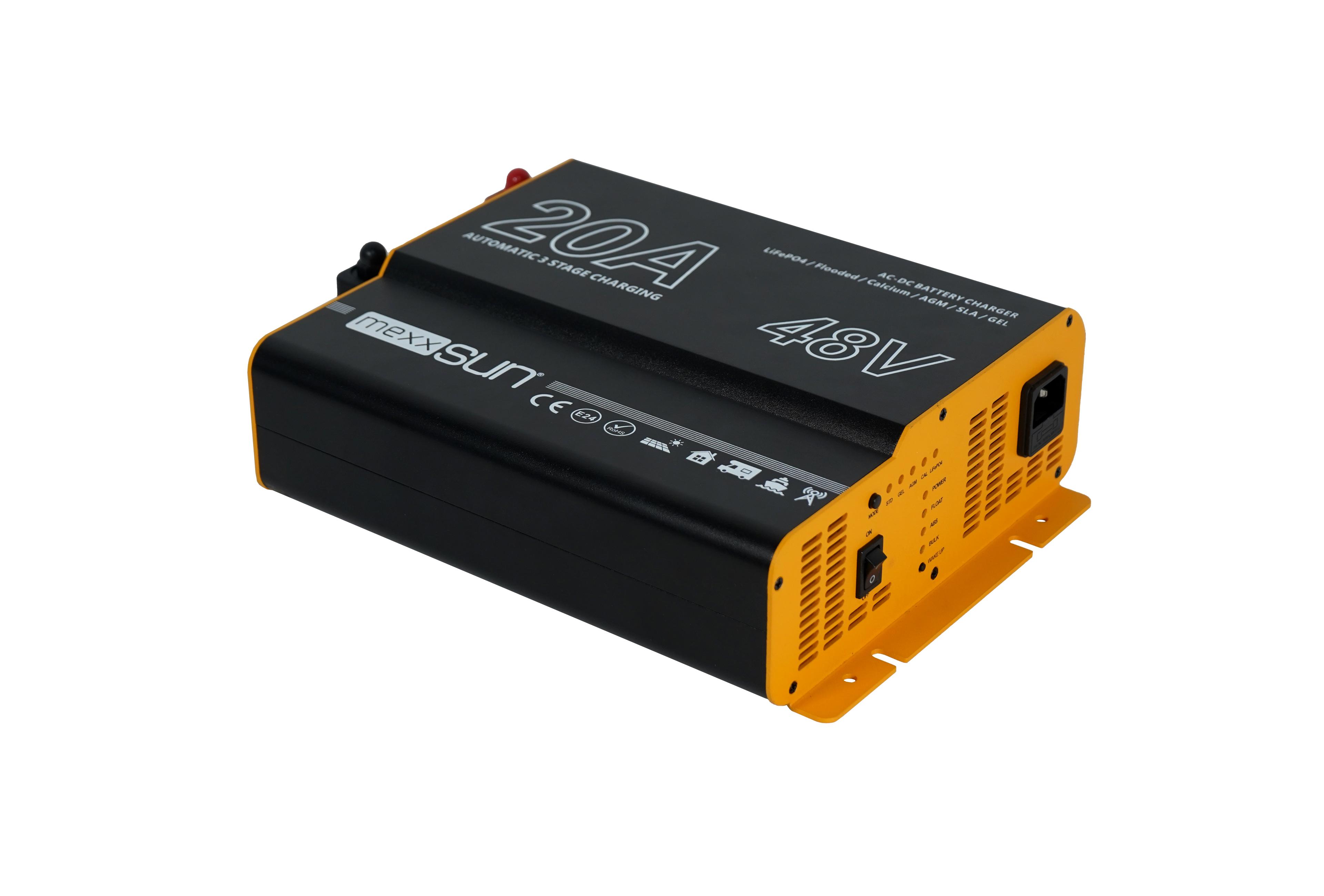 Mexxsun 48V 20A AC-DC Akü Şarj Cihazı | Off-Grid & Telekom & Forklift