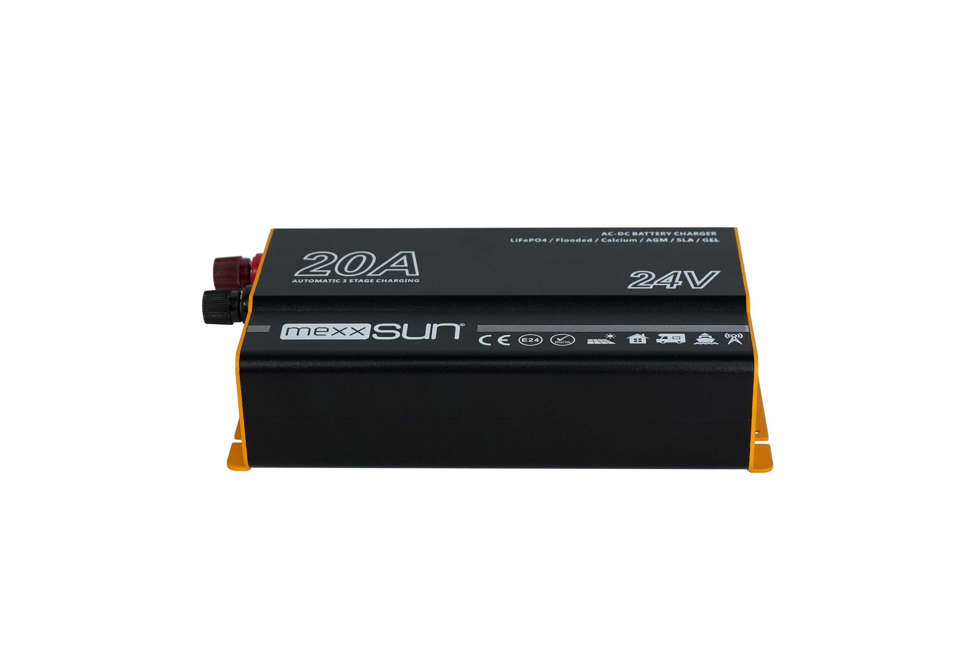 Mexxsun 24V 20A AC-DC Akü Şarj Cihazı | Kamyon, Tekne & Solar Sistemler