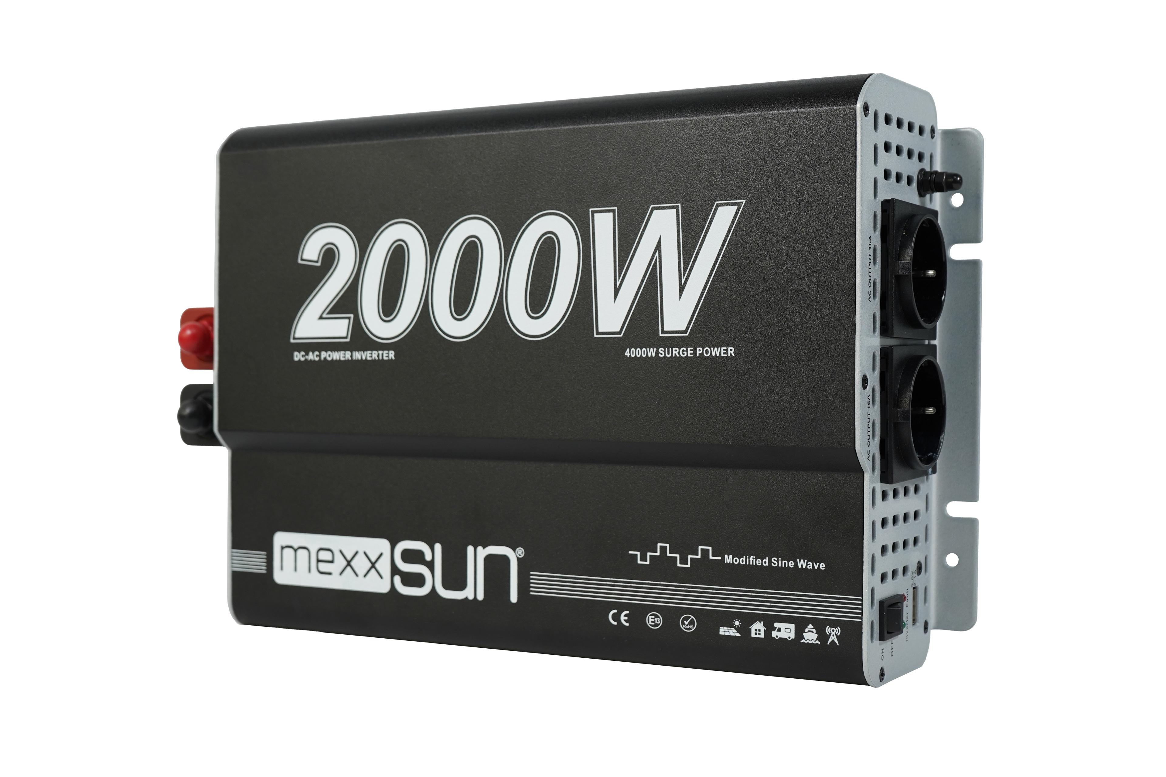Mexxsun 24V 2000W Modifiye Sinüs İnverter | USB Çıkışlı