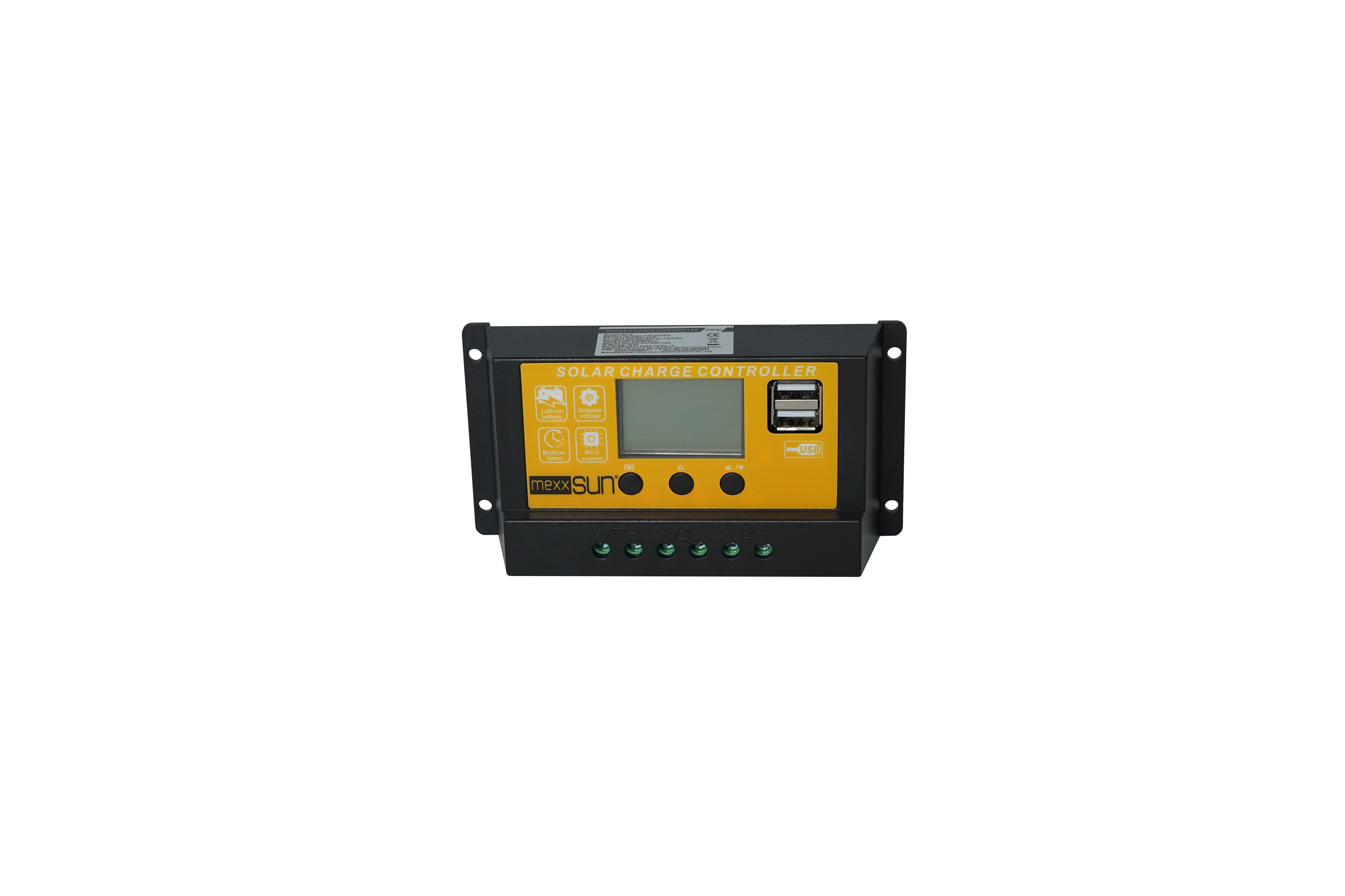Mexxsun AT-10 10A 12/24V PWM Solar Şarj Kontrol Cihazı | USB Çıkışlı