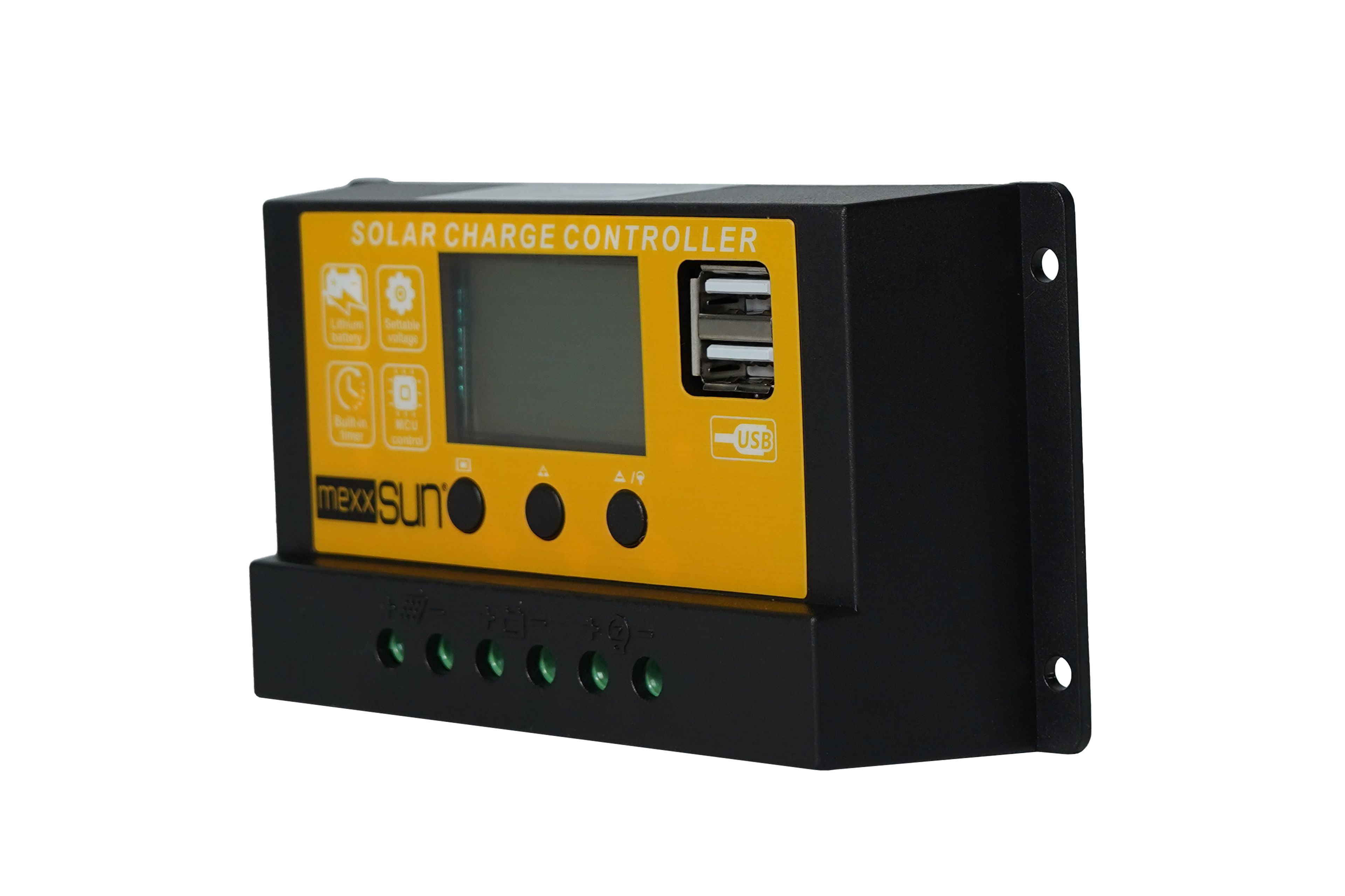 Mexxsun AT-10 10A 12/24V PWM Solar Şarj Kontrol Cihazı | USB Çıkışlı