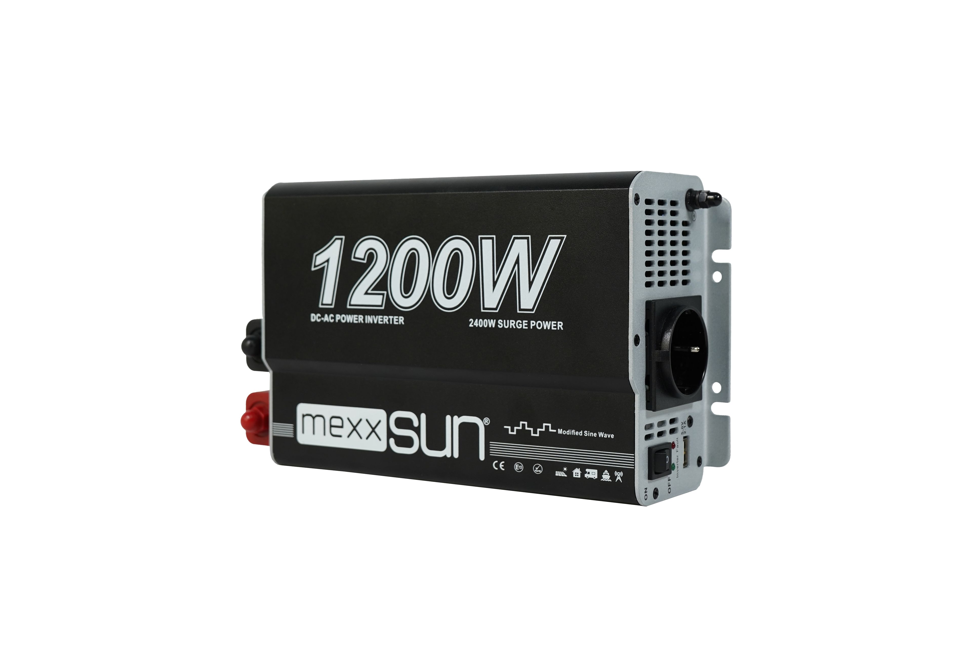 Mexxsun 12V 1200W Modifiye Sinüs İnverter | USB Çıkışlı