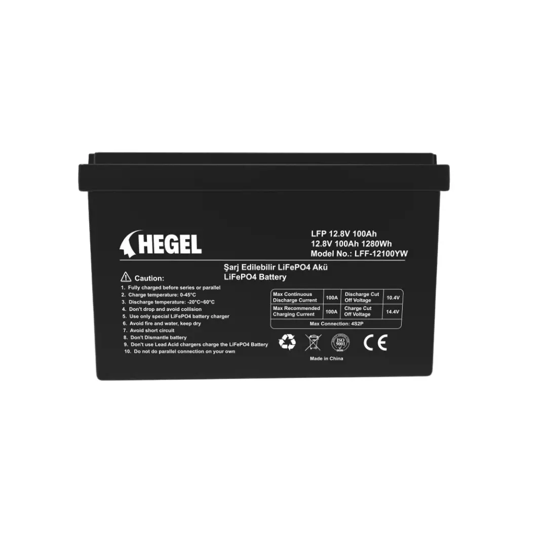 HEGEL 12.8V 100Ah LiFePO4 Lityum Akü image