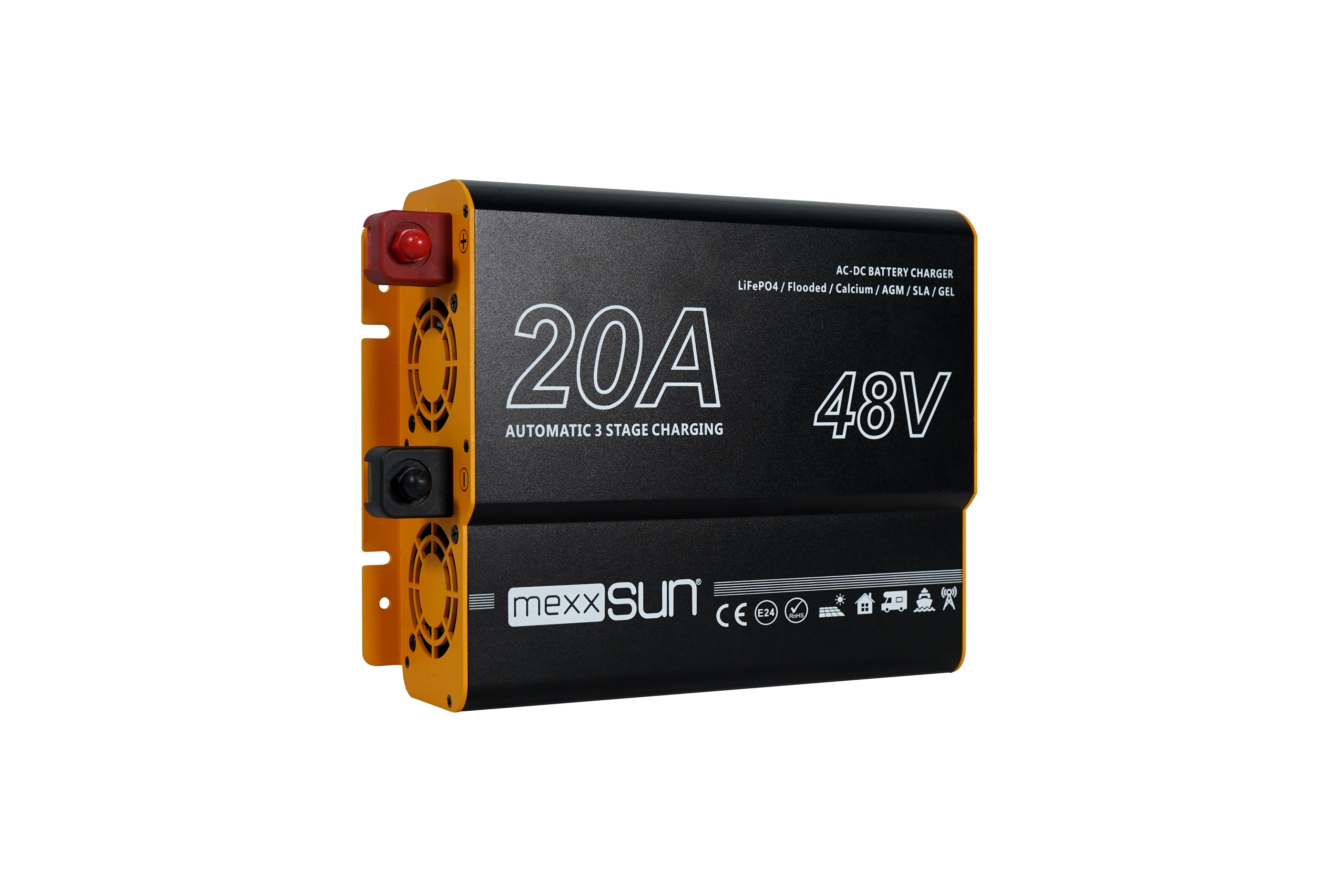 Mexxsun 48V 20A AC-DC Akü Şarj Cihazı | Off-Grid & Telekom & Forklift