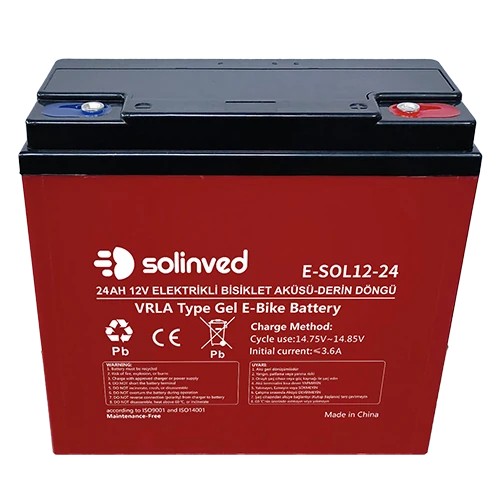 Solinved 12V 24Ah Vrla E-Bike Akü (Premium) image