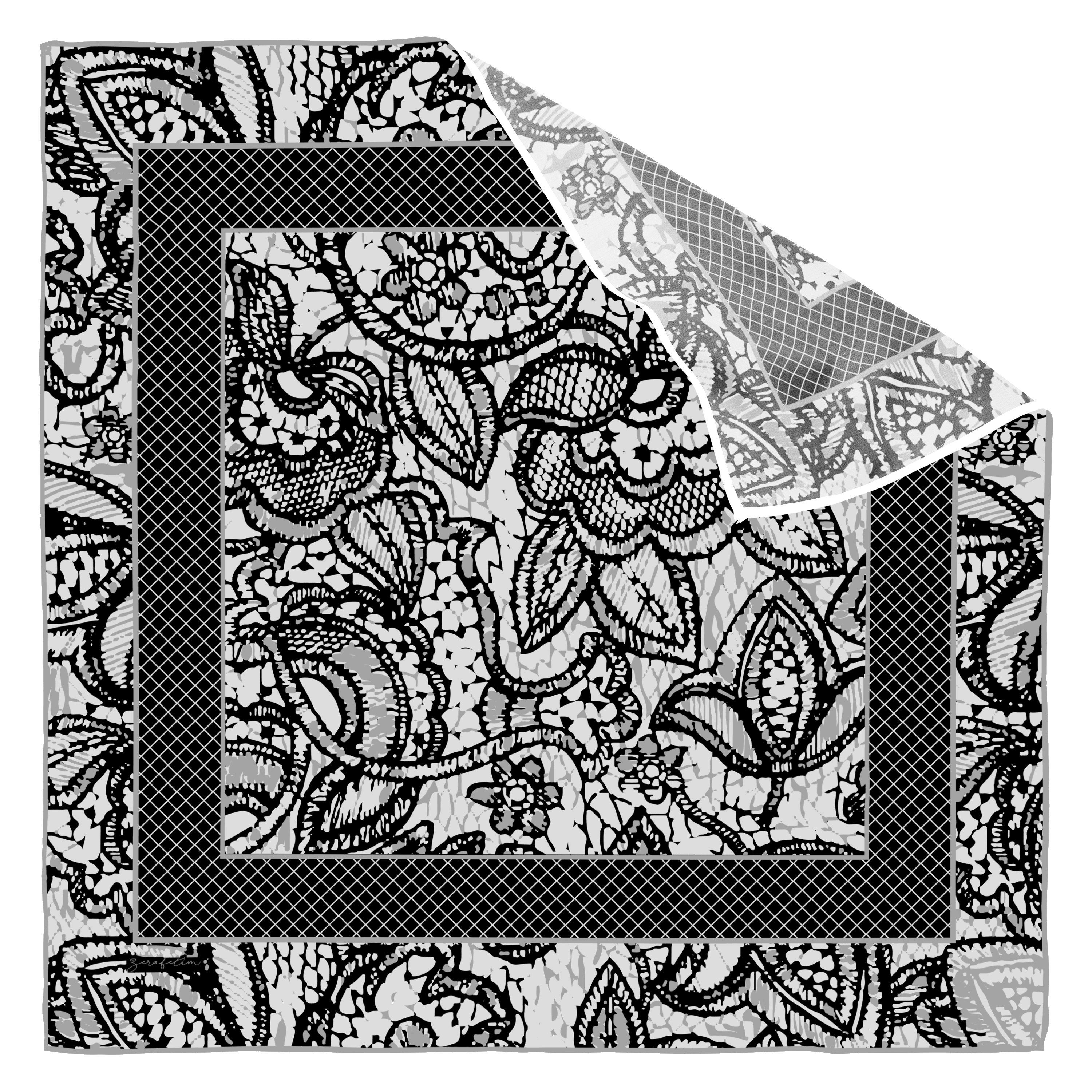 LACE - Siyah Beyaz Gri