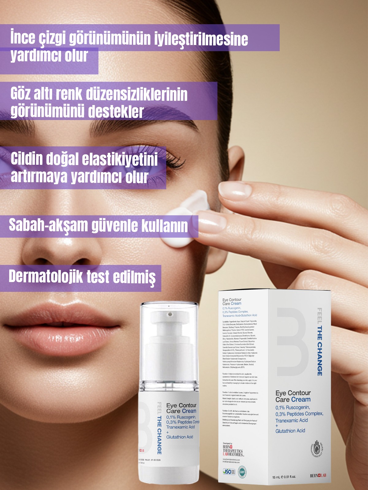 Eye Contour Care Cream-Bern Laboratories Göz Çevresi Bakım Kremi 15 ML