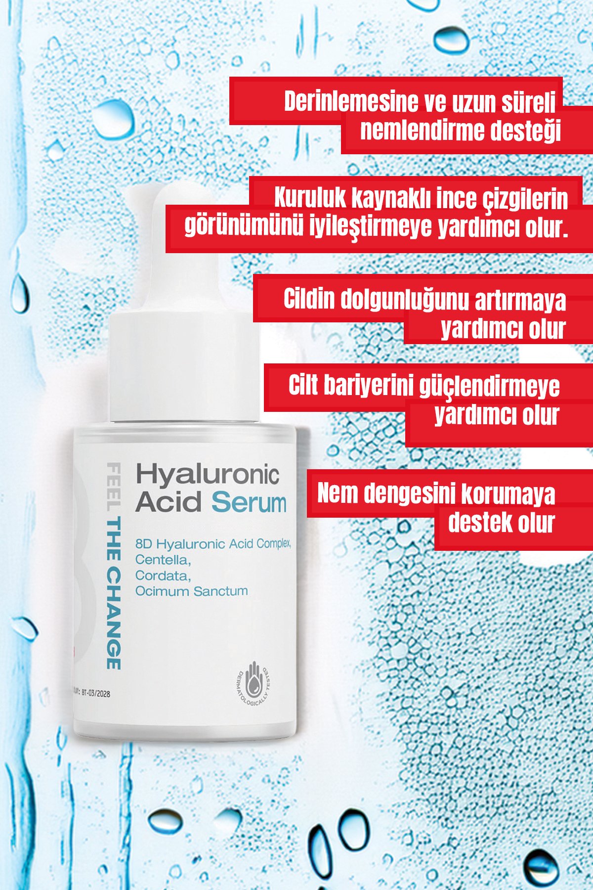 Hyaluronic Acid Serum-8 Farklı Molekül Ağırlığı Yoğun Nemlendirici Cilt Bakım Serumu 30ml