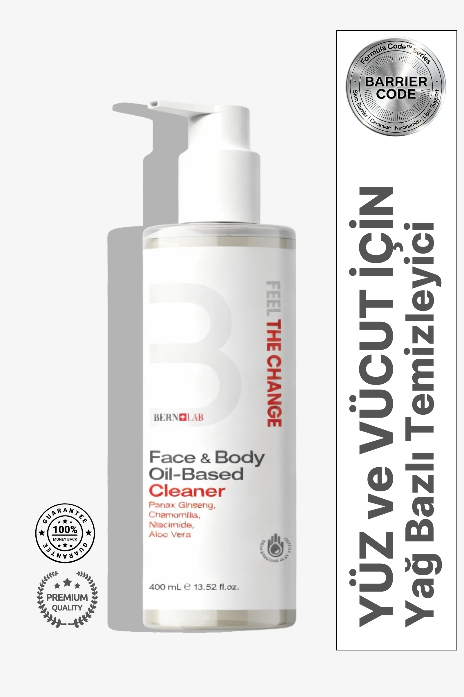 Bern+Lab Yağ Bazlı Yüz ve Vücut Temizleyici – Çift Aşamalı Temizlik İçin