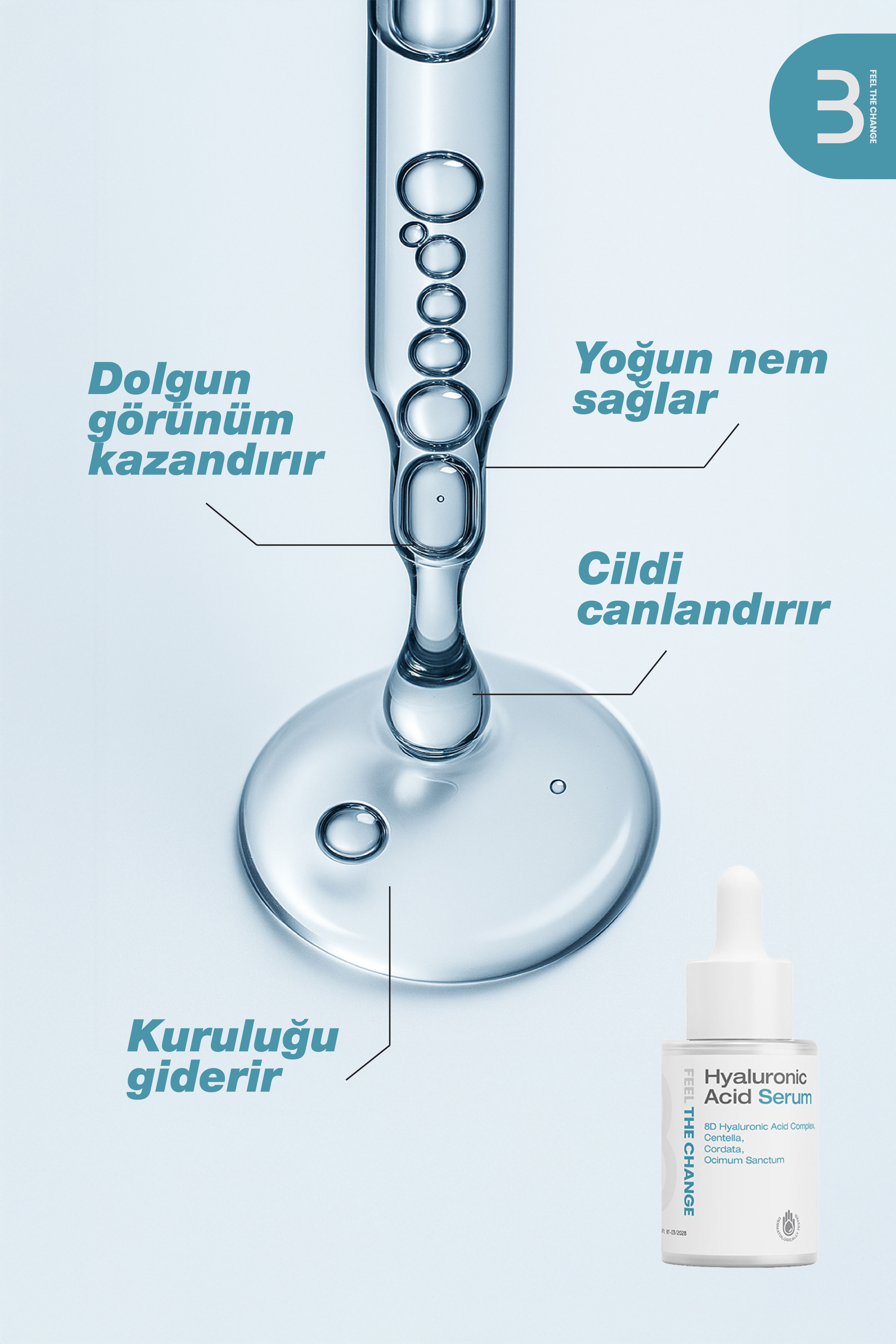Hyaluronic Acid Serum-8 Farklı Molekül Ağırlığı Yoğun Nemlendirici Cilt Bakım Serumu 30ml