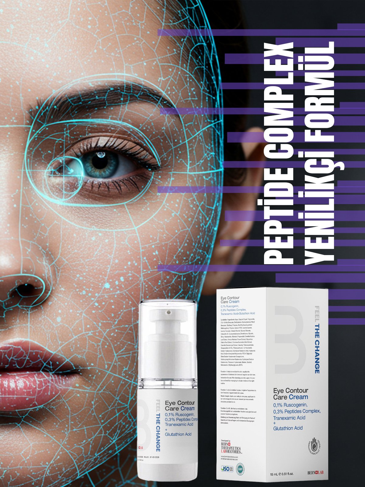 Eye Contour Care Cream-Bern Laboratories Göz Çevresi Bakım Kremi 15 ML