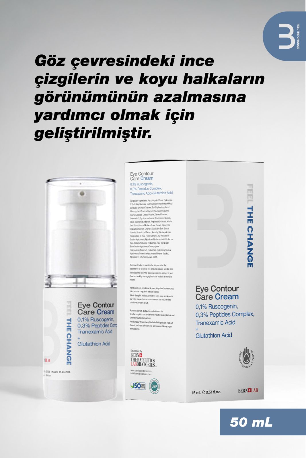Eye Contour Care Cream-Bern Laboratories Göz Çevresi Bakım Kremi 15 ML