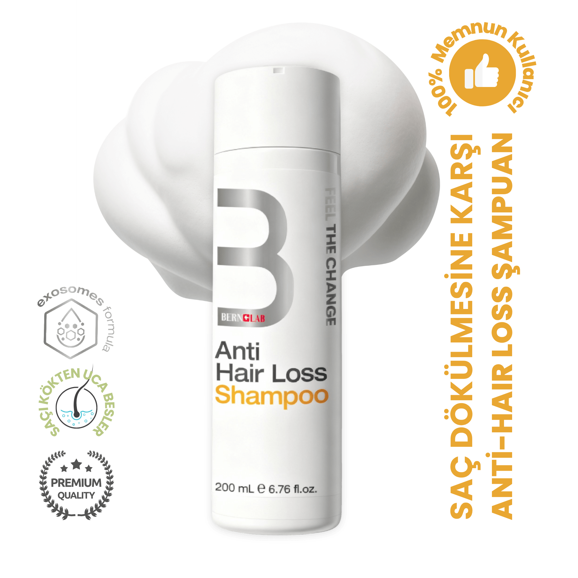 Exosomes Anti Hair Loss Shampoo-Exosome Saç Dökülmesi Şampuanı 