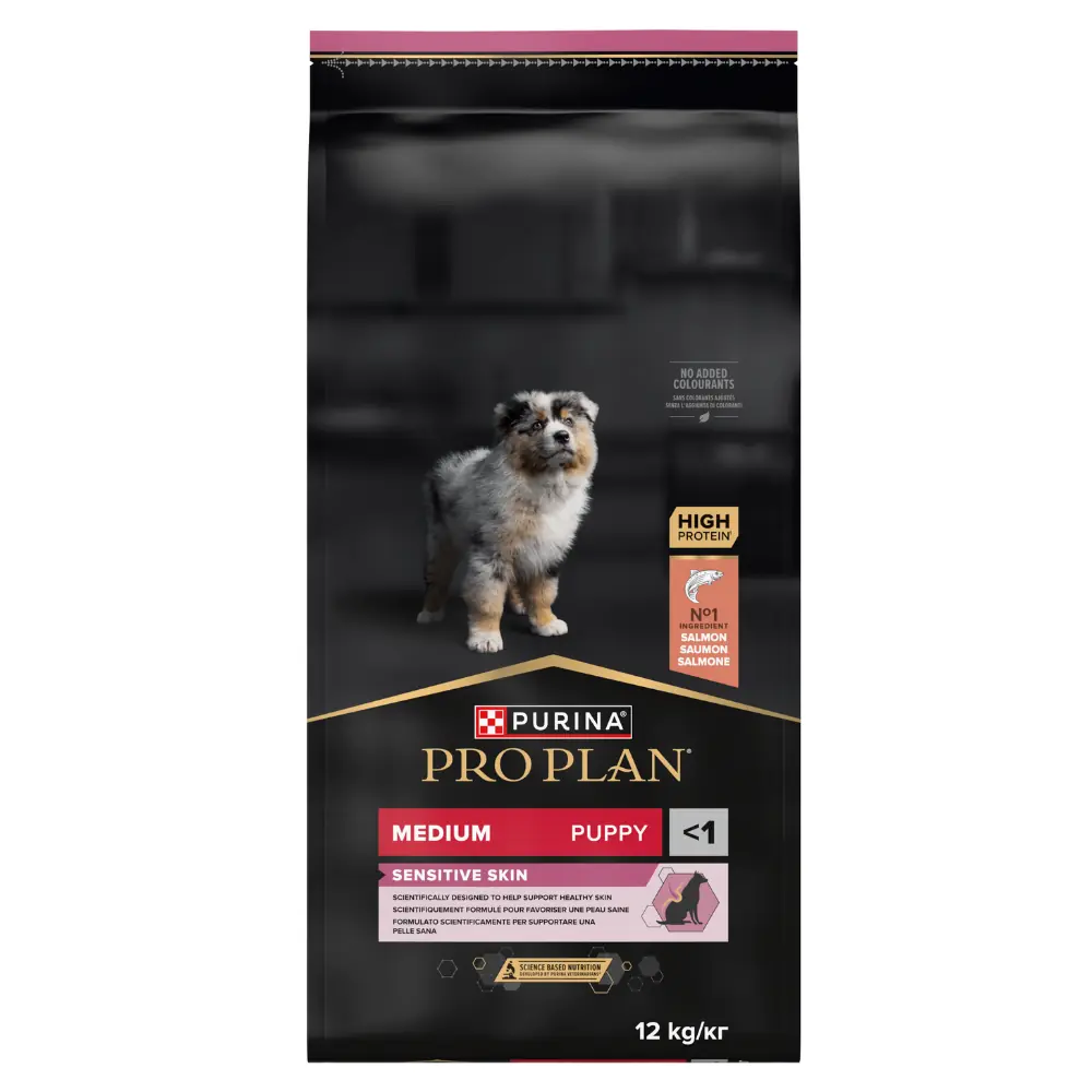 Pro Plan Medium Puppy Sensitive Skin Hassas Ciltlere Özel Somonlu Yavru Köpek Maması 12 kg