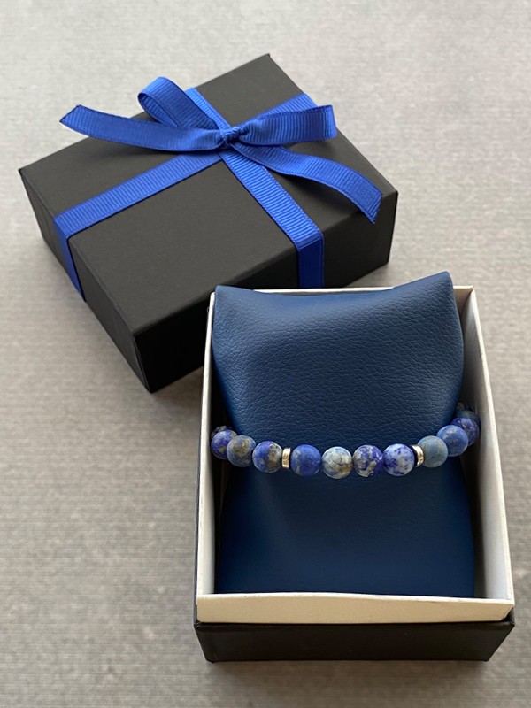 Lapis Lazuli Bileklik, Erkeğe, Sevgiliye, Babaya Hediye, Sevgililer Günü, Babalar Günü, Doğum Günü Hediyesi