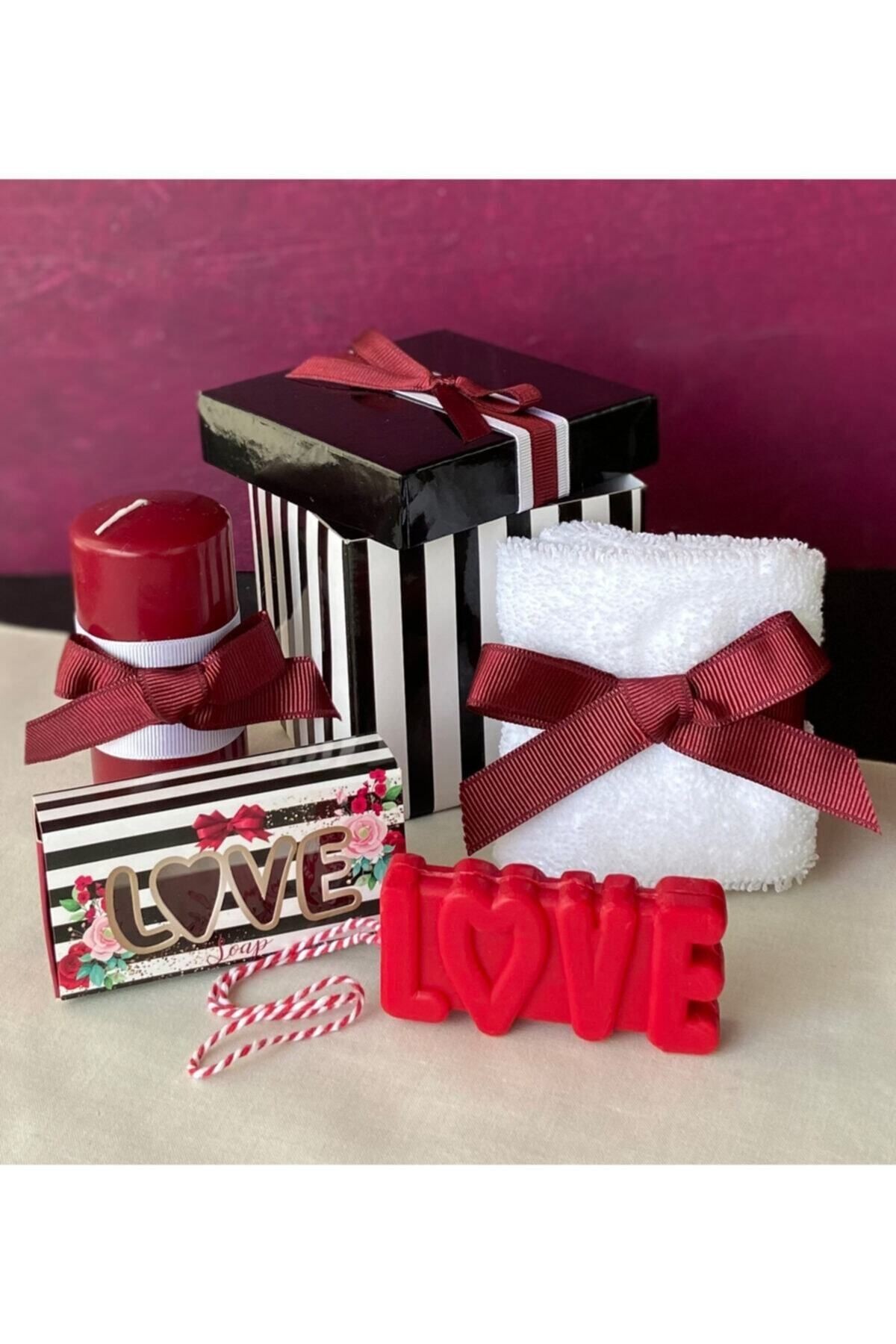 Love Sabunlu Mis Kokulu Set, Sevgiliye Hediye, Ev Hediyesi, Geçmiş Olsun