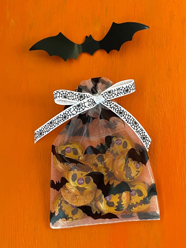 Organze Kesede Halloween Çikolataları (Tekli Kese), Cadılar Bayramı Çikolataları