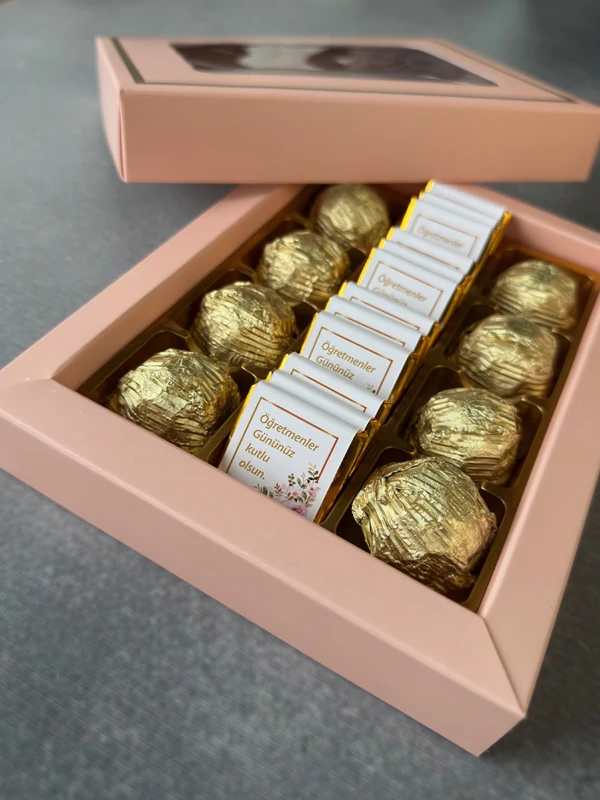 Pudra Kutuda Öğretmenler Günü Çikolataları, Kadın Öğretmene Hediye