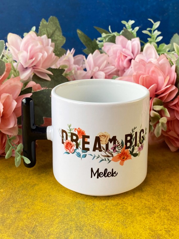 Çikolatalı Kişiye Özel "DREAM BIG" Kupası, Arkadaşa Hediye, Doğum Günü Hediyesi