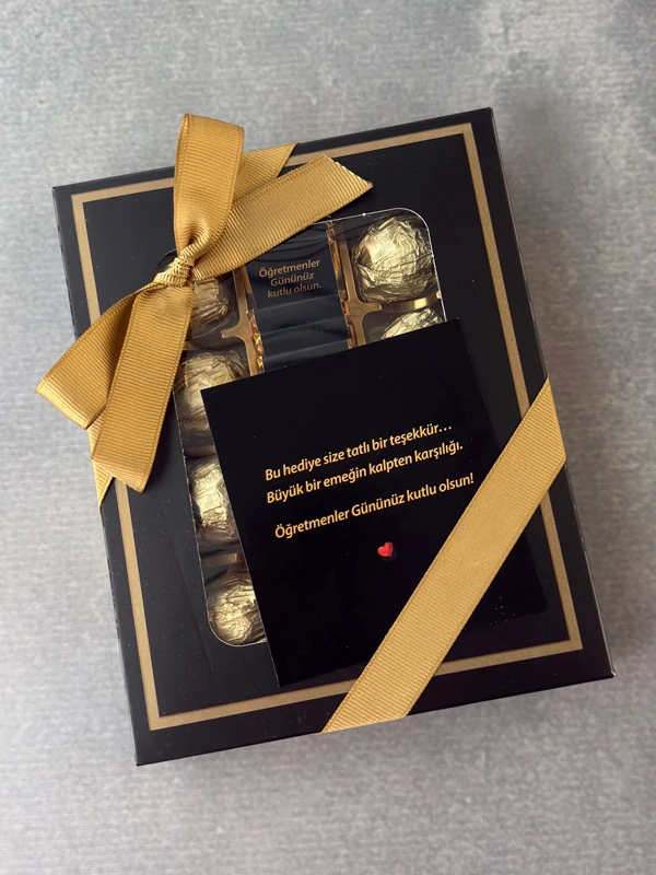 Siyah Kutuda Öğretmenler Günü Çikolataları, Erkek Öğretmene Hediye