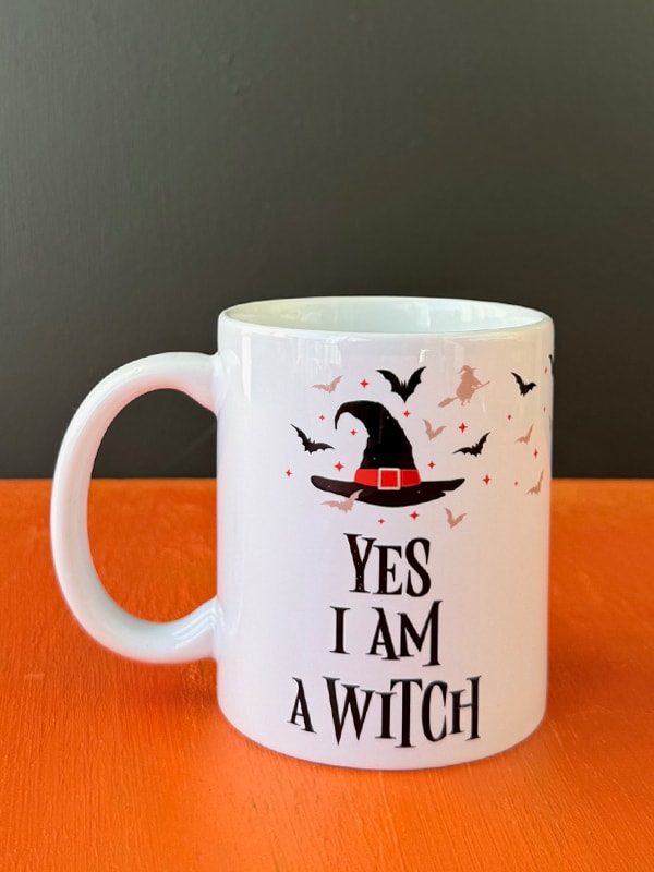 Şekerli "I am a Witch", Ben Bir Cadıyım Halloween Kupası, Cadılar Bayramı Şekeri, Bal Kabaklı Şeker
