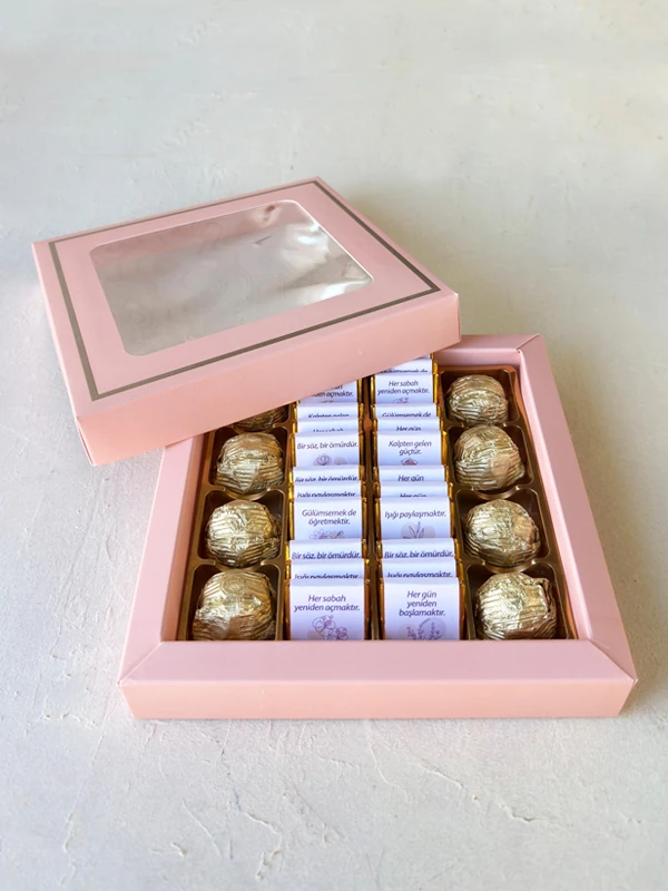 Özel Konsept Mesajlı Öğretmenler Günü Çikolatası