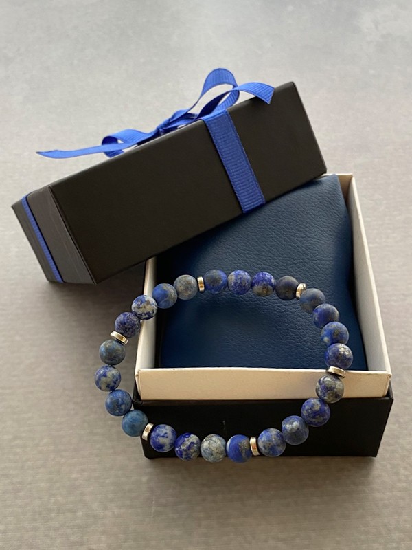 Lapis Lazuli Bileklik, Erkeğe, Sevgiliye, Babaya Hediye, Sevgililer Günü, Babalar Günü, Doğum Günü Hediyesi