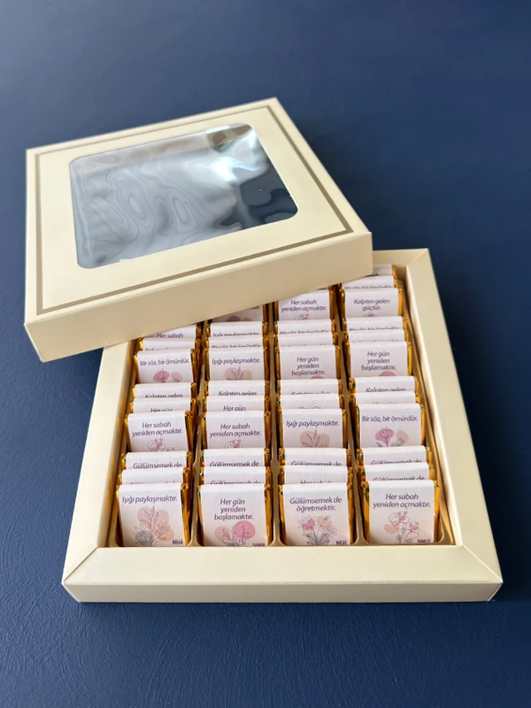 Madlenli Konsept Mesajlı Öğretmenler Günü Çikolatası