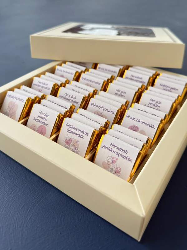 Madlenli Konsept Mesajlı Öğretmenler Günü Çikolatası