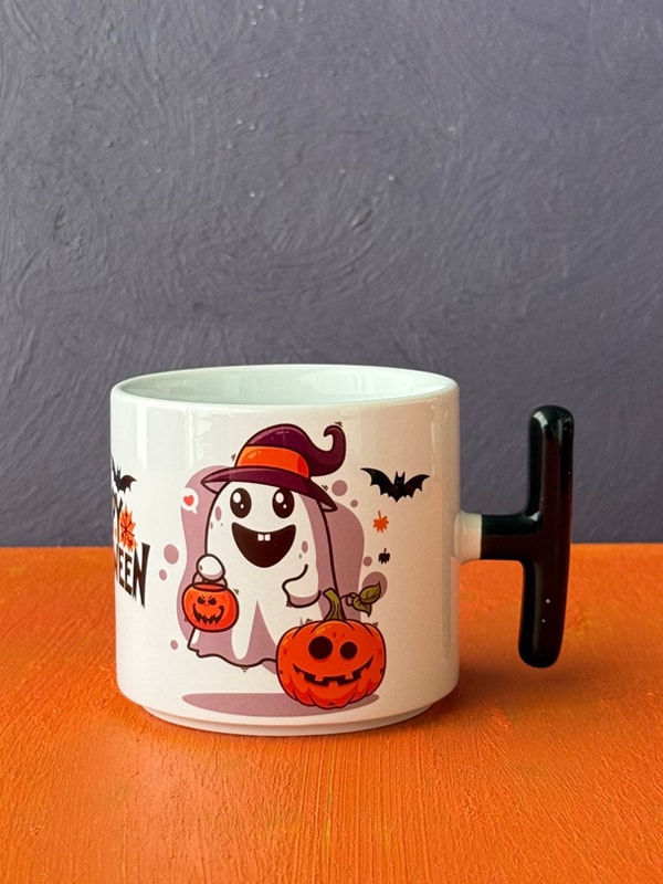 Happy Halloween T Kupa, Cadılar Bayramı Kupası, Ghost, Hayalet Kupa