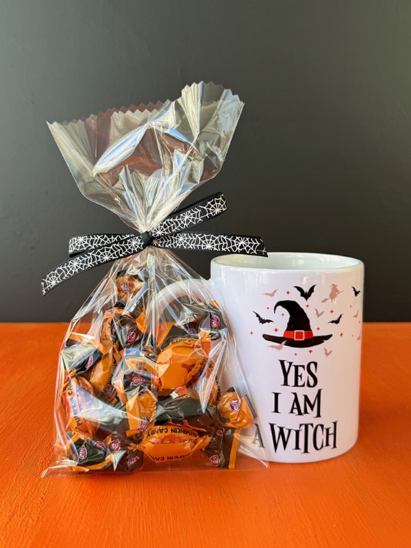 Şekerli "I am a Witch", Ben Bir Cadıyım Halloween Kupası, Cadılar Bayramı Şekeri, Bal Kabaklı Şeker