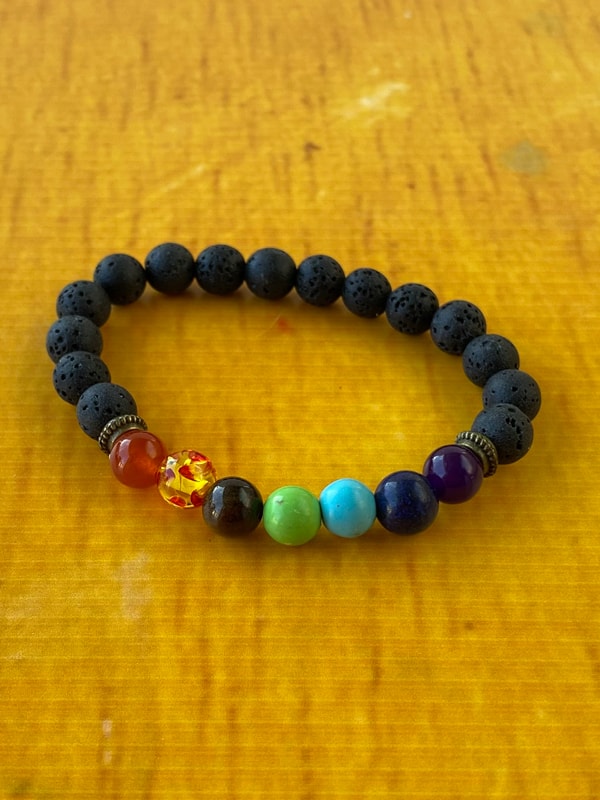 Doğal Taş Çakra Bilekliği (Kadınlar İçin), 7 Çakra Bilekliği