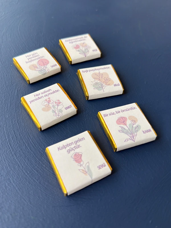 Madlenli Konsept Mesajlı Öğretmenler Günü Çikolatası