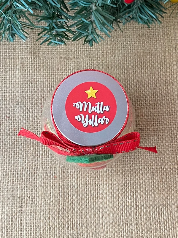 Yılbaşına Özel Çam Şeklindeki Kavanozda Çikolatalar, Yeni Yıl Çikolatası, Yılbaşı Hediyesi