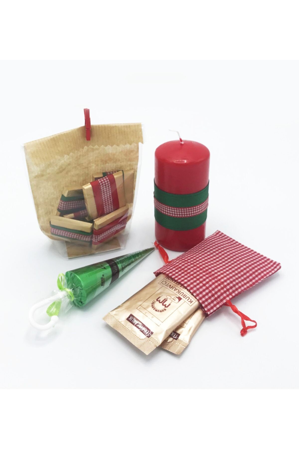 Yılbaşına Özel Kareli Mumlu Set