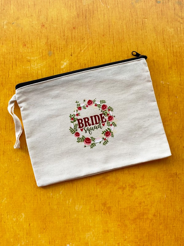 Büyük Boy "Bride Squad" Nedime Çantası, Kına Hediyesi, Düğün Hediyesi (5 adet)