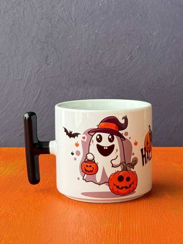 Happy Halloween T Kupa, Cadılar Bayramı Kupası, Ghost, Hayalet Kupa