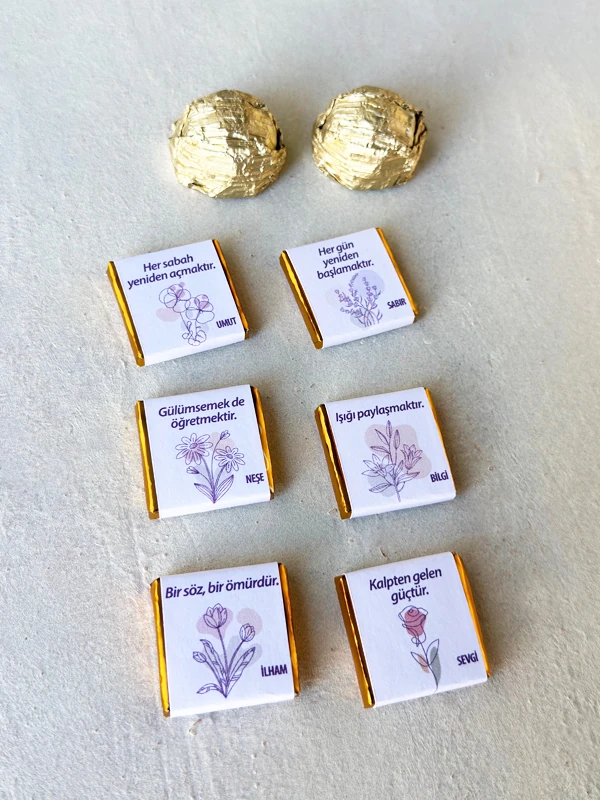 Özel Konsept Mesajlı Öğretmenler Günü Çikolatası