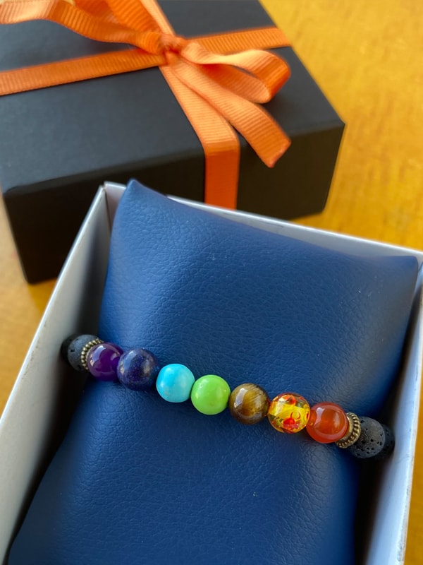 Doğal Taş Çakra Bilekliği (Çiftler İçin), 7 Çakra Bilekliği