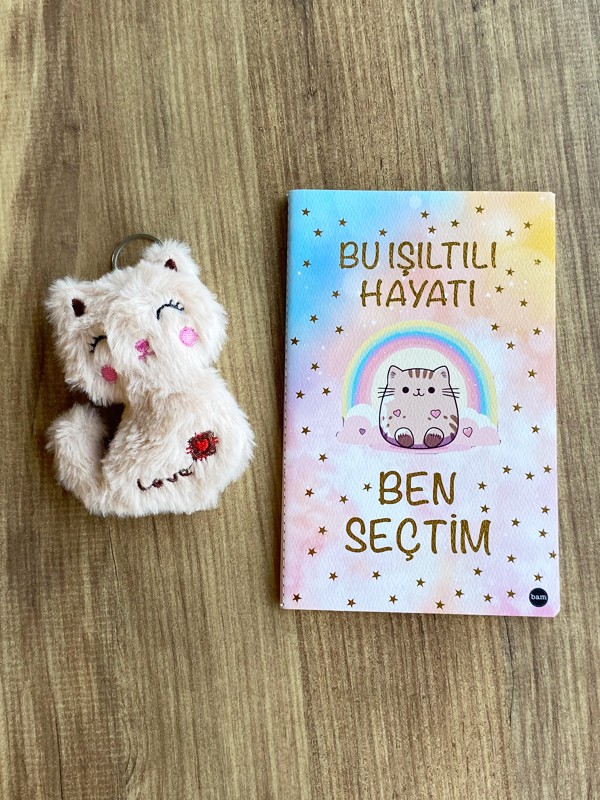 Para Çikolatalı, Işıltılı Hayat Mutluluk Seti, Planner, Porselen T Kupa, Kedi Sevenlere, Doğum Günü Hediyesi