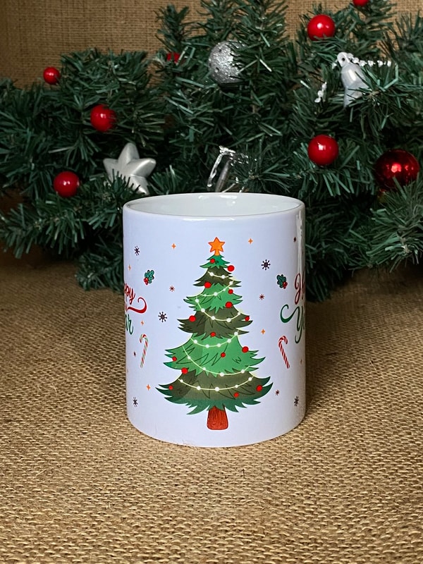 Yılbaşına Özel Kutuda Marsmallowlu ve Kupalı Set, Baston Şeker, Valonia Çikolata