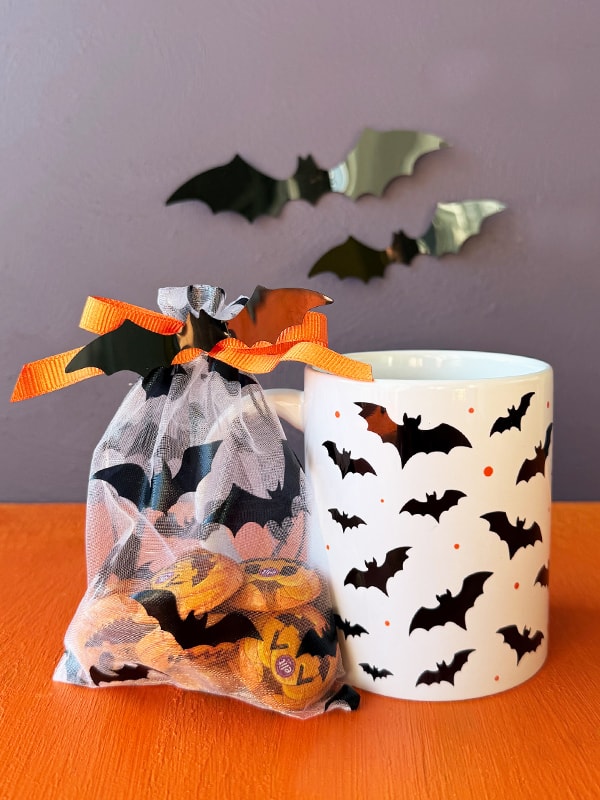 Çikolatalı Yarasa Desenli Halloween Kupası, Cadılar Bayramı Kupası