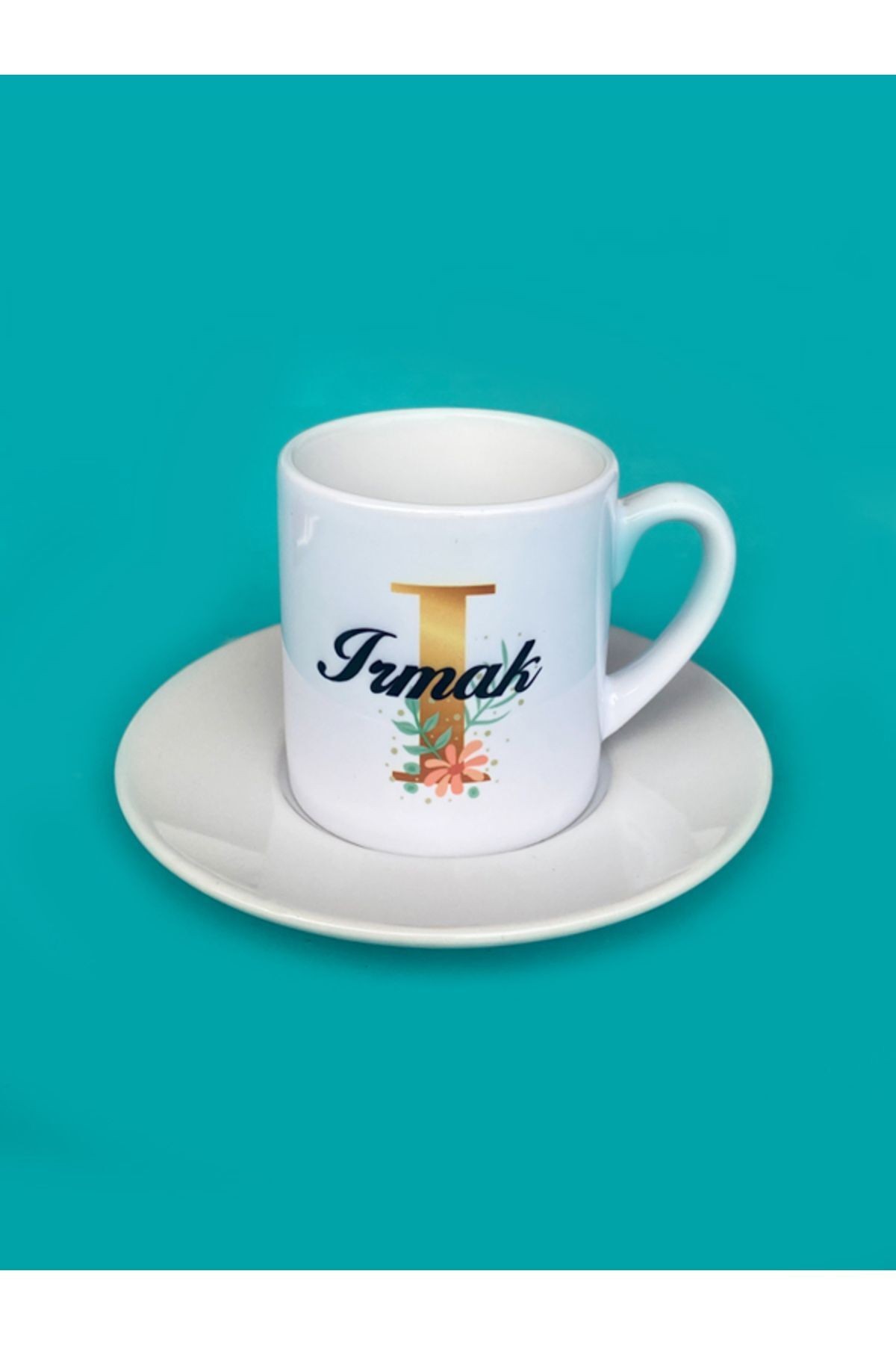 İsme Özel Porselen Türk Kahvesi Fincanı, Sevgiliye Hediye, Doğum Günü Hediyesi, Anneler Günü