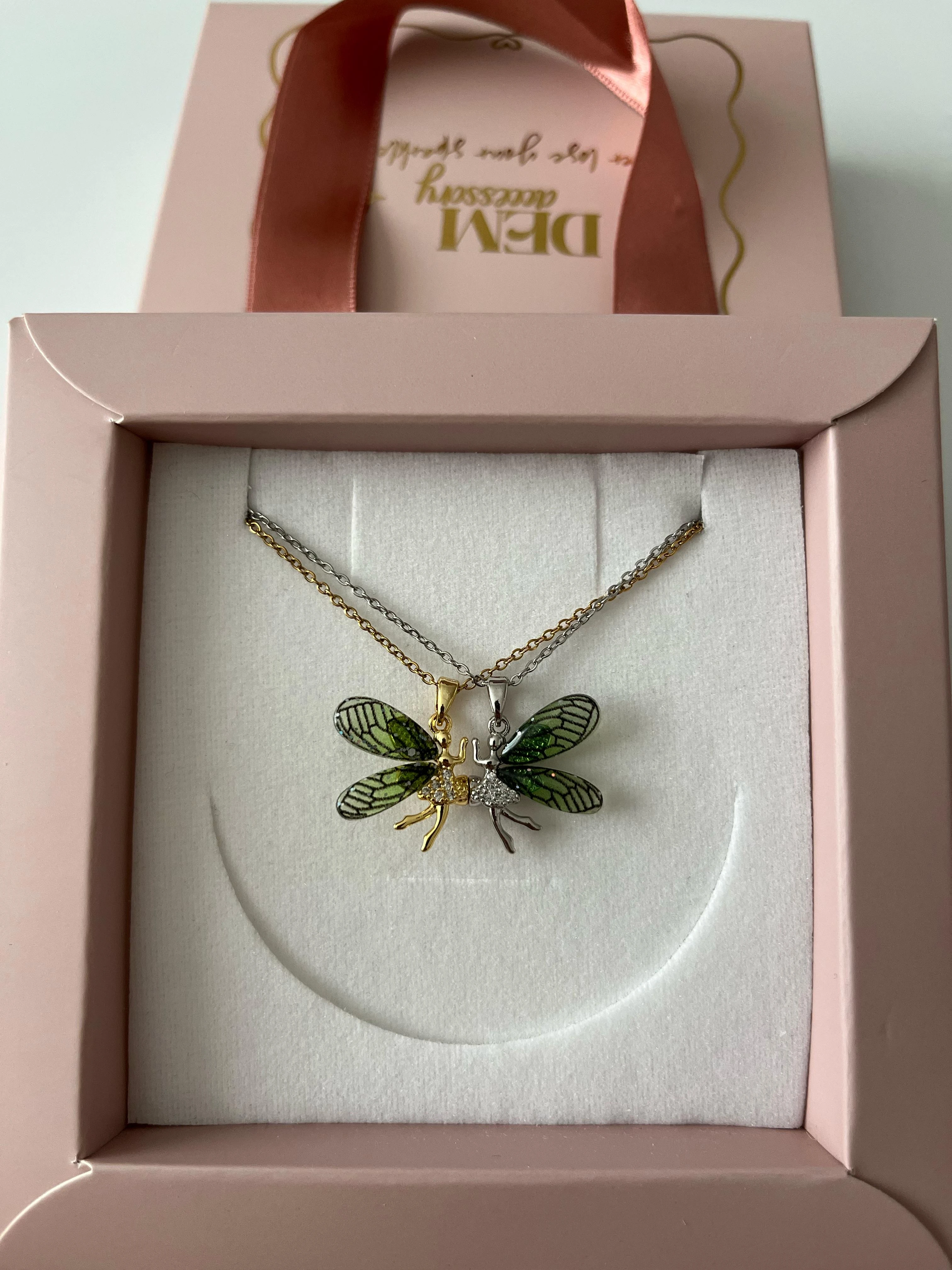 çelik | Fairy Girl Arkadaşlık kolye seti