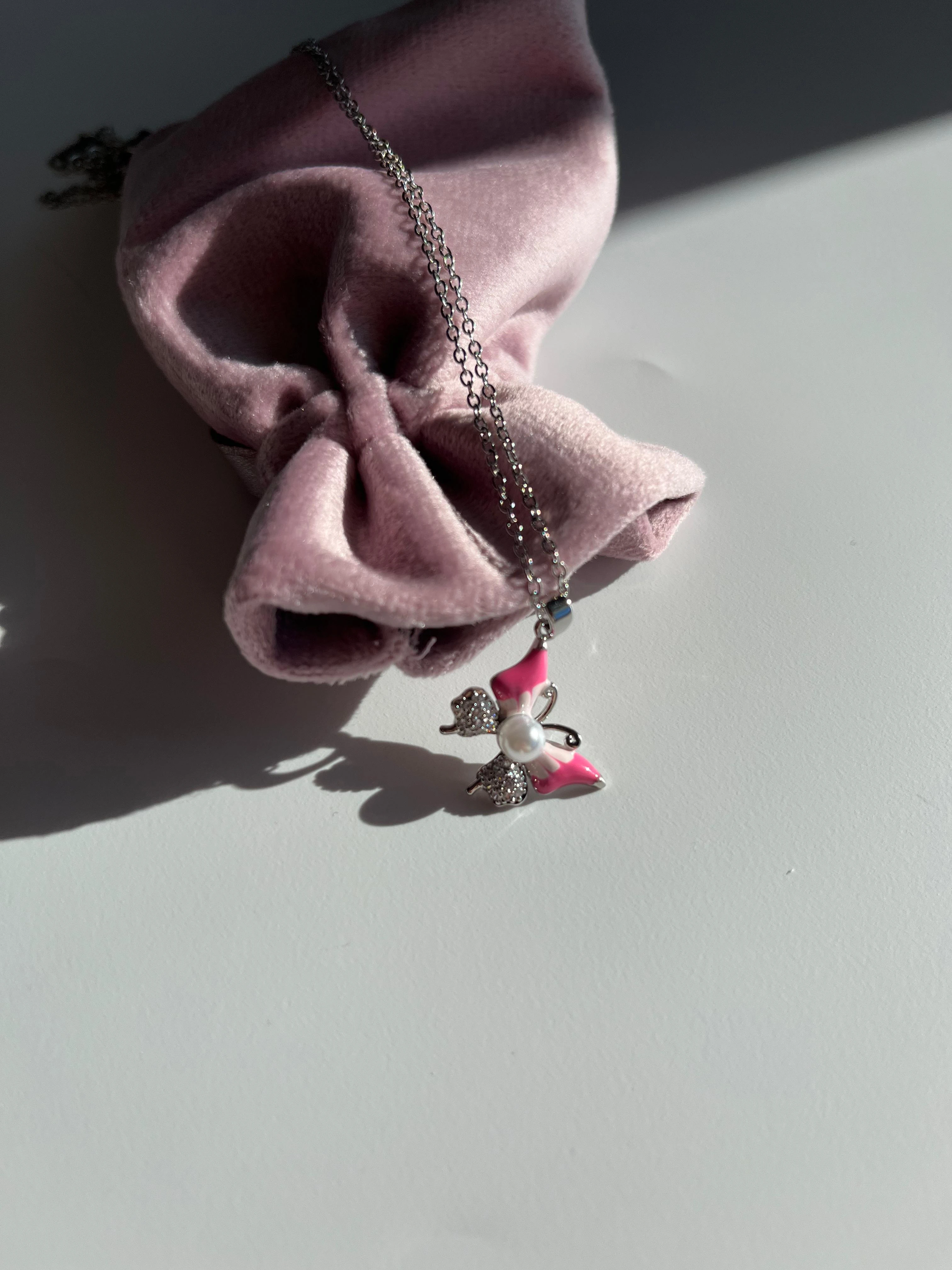 Çelik | Coquette Butterfly Kolye